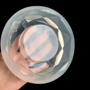 Translucent round silicone mold for DIY resin ashtray making, durable and flexible tool
