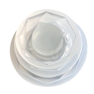 Star shaped silicone ashtray mold for crystal resin casting with geometric tiered design