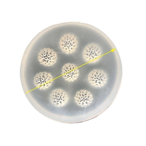 Moule en silicone translucide pour formes de baies 3D avec 7 cavités texturées