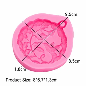 Silicone bird and leaf mold for DIY aromatherapy gypsum and handmade soap crafts