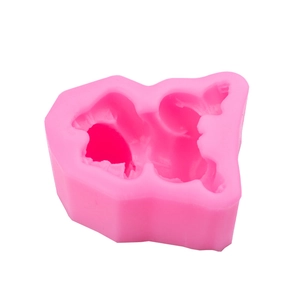 Pink silicone baby mold for DIY chocolate fondant and handmade soap crafting tool