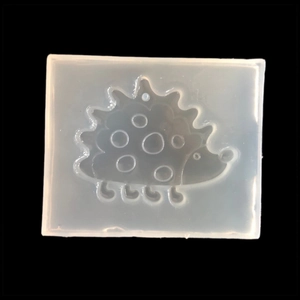Translucent silicone hedgehog mold for DIY resin pendants and handmade jewelry crafts