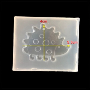 Hedgehog silicone mold dimensions 5.5cm width by 4cm height for DIY resin pendants