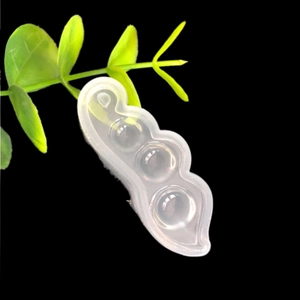 Pea Pod Shape Silicone Mold With Hole For DIY Handmade Crystal Resin Casting Pea Pendant Necklace Jewelry Making Craft Tool