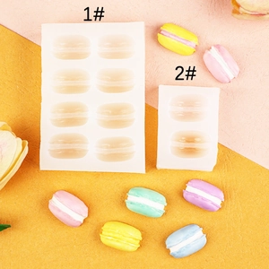 Simulation Macaron Silicone Mold Half Macaron Shape For Soap Candle Making DIY Handmade Baking Cake Decoration Tools