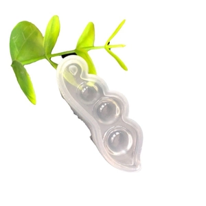 Translucent silicone pea-shaped jewelry mold for DIY handmade crystal resin pendants