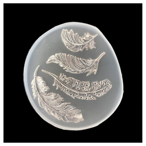 Silicone feather mold for DIY crystal epoxy resin jewelry and pendants with detailed textures