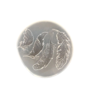 Translucent silicone feather mold for resin pendants and DIY jewelry crafts