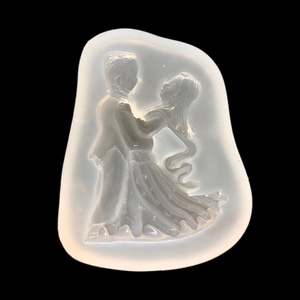 3D dancing couple silicone mold for DIY resin, wax, and gypsum wedding decorations