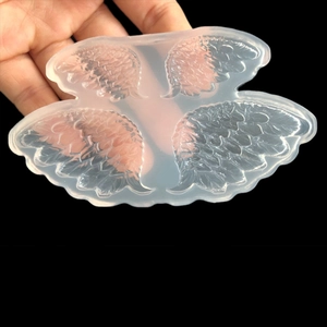 Transparent silicone angel wing and feather mold for DIY resin jewelry craft making