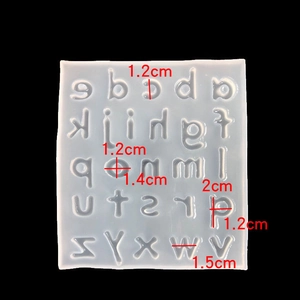 Lowercase alphabet silicone mold for DIY crafts and crystal resin jewelry art
