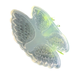DIY silicone mold for angel wing resin accessories with detailed feather texture