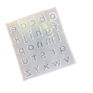 Silicone alphabet mold with 26 lowercase letters for DIY resin and crystal glue crafts