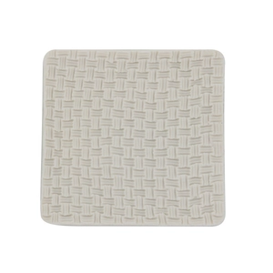 Knitted texture silicone fondant mold with intricate basket weave pattern on white background