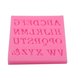 Pink silicone alphabet mold for large letters and numbers cake fondant decoration
