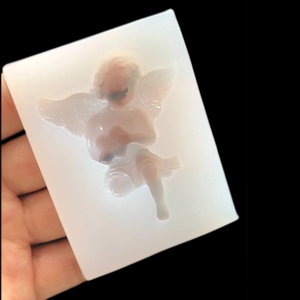 Moule en silicone transparent pour ailes d'ange en résine pour accessoires de coque