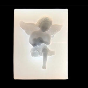 Moule en silicone translucide en forme d'ange pour l'artisanat de bijoux en résine et argile