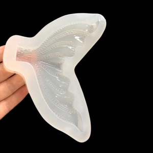 Large mermaid tail silicone mold for DIY crafts with detailed pearl textures