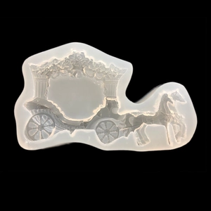 Carriage and horse silicone mold for fondant, resin or clay DIY craft projects