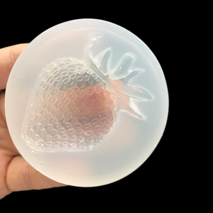 Translucent silicone strawberry mold for resin casting and DIY jewelry making crafts