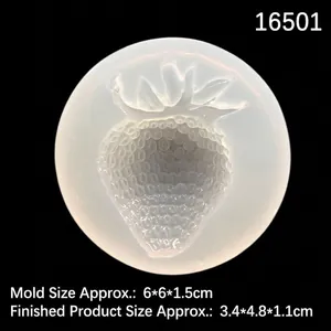 Large strawberry silicone mold for DIY resin crafts and cream glue phone case jewelry