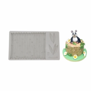 Chinese Style Bamboo Texture Silicone Fondant Cake Mold Bamboo Leaf Shape DIY Baking Chocolate Jelly Pudding Decorative Tool