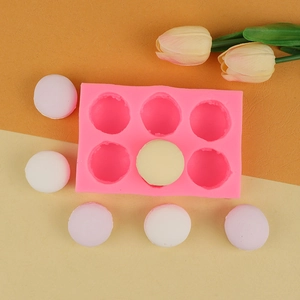 3D-Macaron-Silikonform mit 6 Mulden für DIY-Seifen und Bastelarbeiten aus Ton