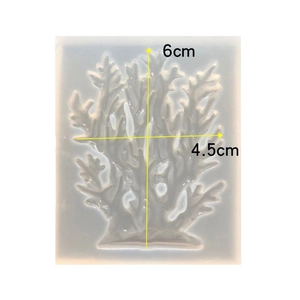 Translucent silicone coral mold for DIY fondant and resin clay with 6cm x 4.5cm size