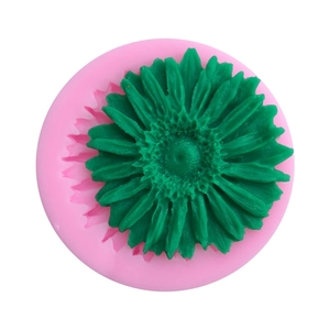 Roze siliconen vorm en groene zonnebloem madeliefje fondant voor taartdecoratie