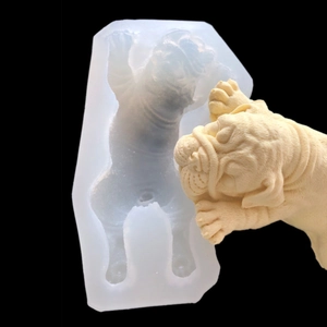 3D Realistisch Hund Shar Pei Form Silikonform Für Mousse Kuchendekoration Schokolade Eiscreme Backen DIY Seife Kerze Herstellung
