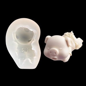 Moule en silicone 3D cochon mignon pour gâteaux mousse et crème glacée artisanale