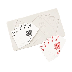 Silicone fondant mold set featuring poker cards A-10 for chocolate and cake decoration