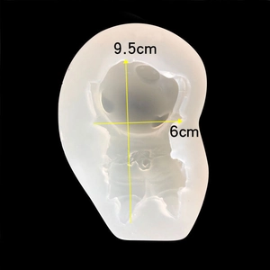Détail du moule en silicone 3D en forme de cochon avec dimensions 9.5cm par 6cm