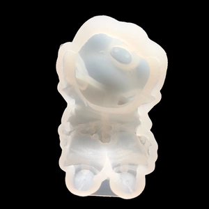 Détail d'un moule 3D animal en silicone translucide pour la résine DIY et la pâtisserie