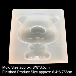 Cartoon pig shaped silicone mold for DIY resin jewelry making and handmade crafts
