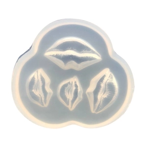 DIY Silikonform mit vier verschiedenen sexy Lippen- und Munddesigns für Harzguss
