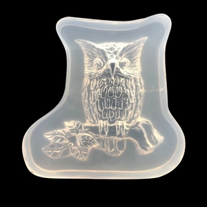 Stampo in silicone gufo 3D su ramo per resina fai-da-te e ornamenti di Halloween
