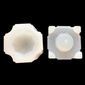Translucent umbrella-shaped silicone mold set for resin pendants and DIY crafts