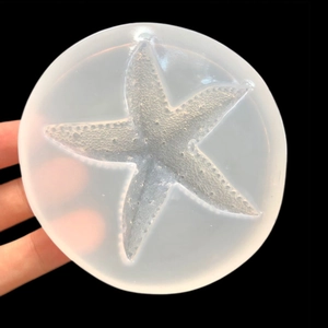 Translucent silicone starfish mold with realistic bumpy texture for DIY resin casting