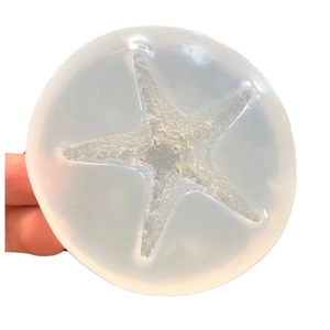 Translucent starfish silicone mold for DIY resin crafts and jewelry making projects