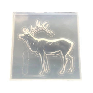 Translucent silicone reindeer mold for DIY resin and clay jewelry crafts