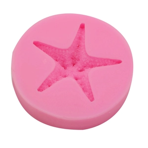 Rosa Silikonform in Seestern-Optik für Fondant-Kuchen, Seifen und DIY-Harz-Handwerk