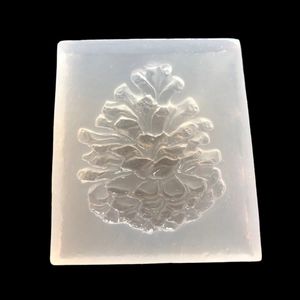 Macro detail of pinecone silicone mold with intricate textures for DIY crafts