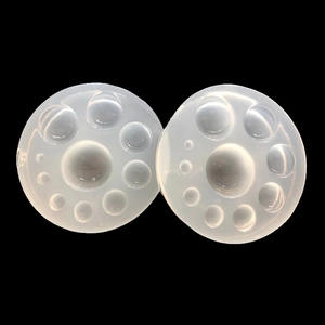 Clear silicone hemisphere molds for DIY resin jewelry making and crystal sphere casting