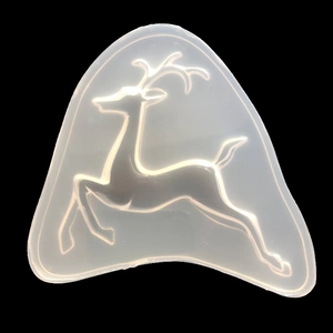 Moule en silicone transparent de renne pour résine époxy cristal et bricolage manuel