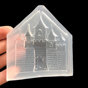DIY castle shaped silicone mold for resin and plaster crafts with fine architectural details