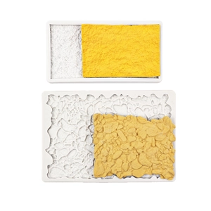 Silicone texture molds for clay dolls and cake borders with rock and sand stone patterns