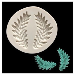 Olive leaf silicone mold for fondant and chocolate with realistic leaf texture results