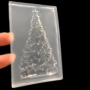 Silicone Christmas Tree Mold For DIY Resin Casting Epoxy Clay Crafting Mirror Surface Transparent Cake Decorating Tool