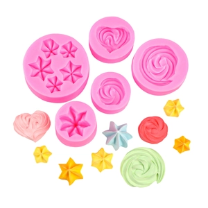Silikon Kuchen Fondant Form Herz Stern Spirale Wirbel Form Schokolade Gelee Pudding Backwerkzeug Für DIY Kuchen Dekoration